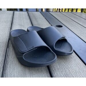 Oofos Ooahh Black Sport Flex Recovery Slide Size: 41 (Men's‎ 8 / Women's 10)